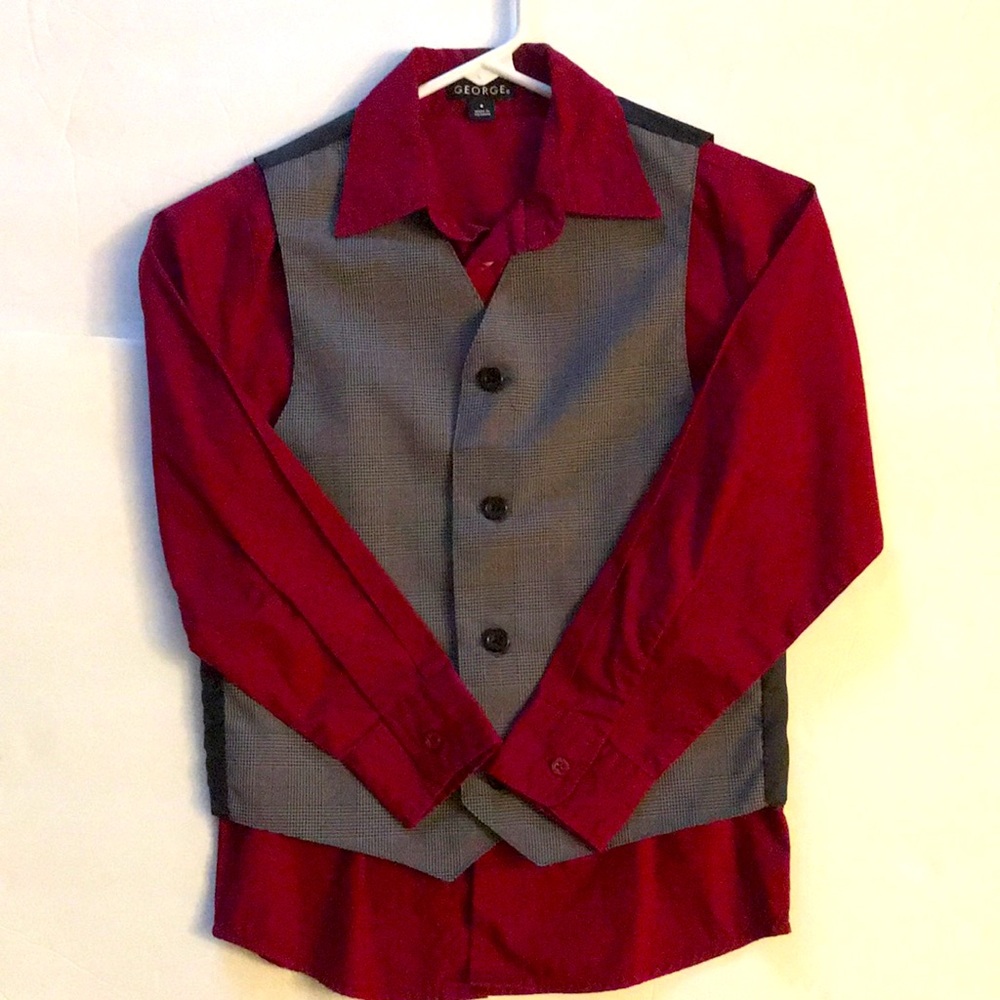 ✨Sale!Boys Formal Clothes- Vest and Shirt size 8